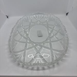 New Mikasa Crystal Roxburough Rect Hostess Tray  Made In Germany